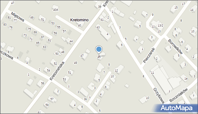 Kretomino, Kretomińska, 45, mapa Kretomino