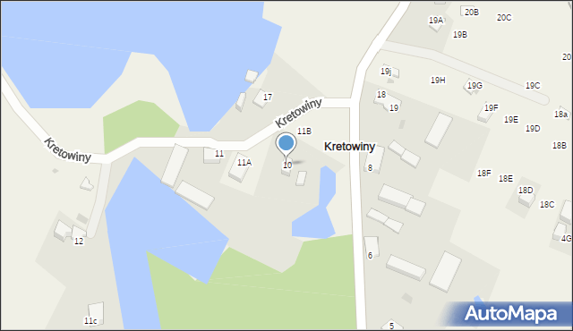 Kretowiny, Kretowiny, 10, mapa Kretowiny