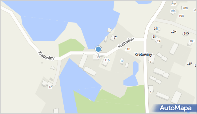 Kretowiny, Kretowiny, 11, mapa Kretowiny