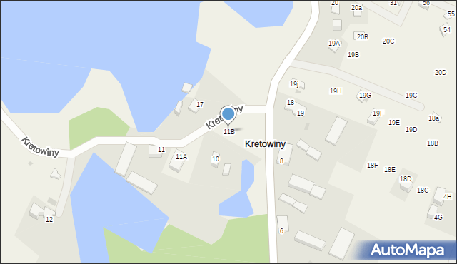 Kretowiny, Kretowiny, 11B, mapa Kretowiny