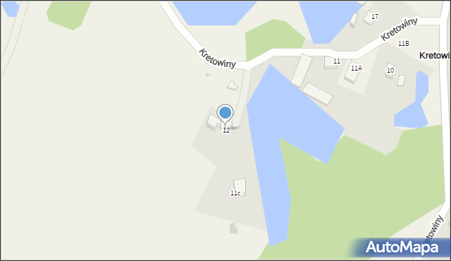 Kretowiny, Kretowiny, 12, mapa Kretowiny