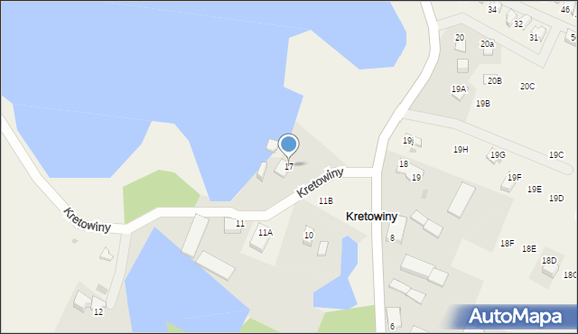 Kretowiny, Kretowiny, 17, mapa Kretowiny