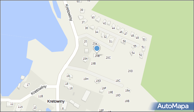 Kretowiny, Kretowiny, 20B, mapa Kretowiny