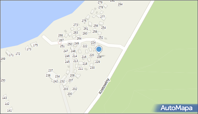 Kretowiny, Kretowiny, 228, mapa Kretowiny