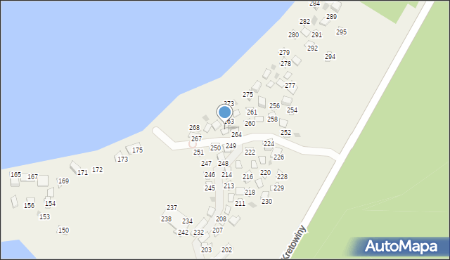 Kretowiny, Kretowiny, 265, mapa Kretowiny