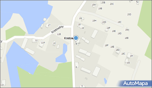 Kretowiny, Kretowiny, 8, mapa Kretowiny