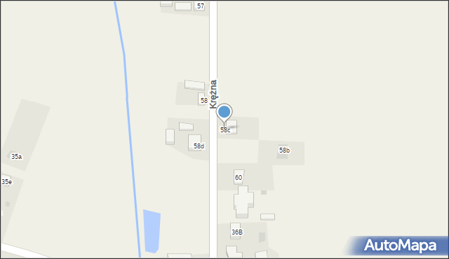 Krężna-Kolonia, Krężna-Kolonia, 58c, mapa Krężna-Kolonia