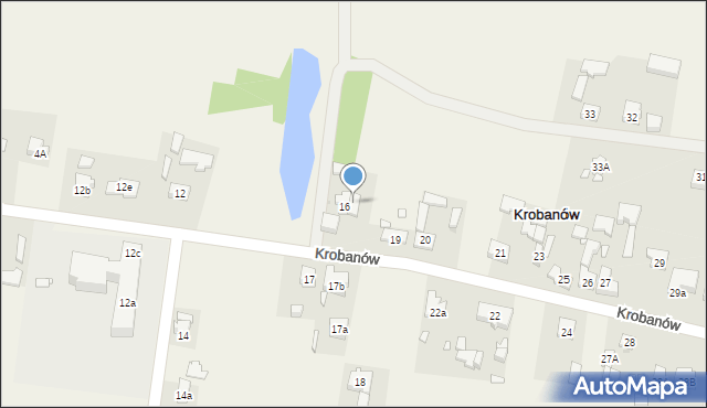 Krobanów, Krobanów, 16a, mapa Krobanów