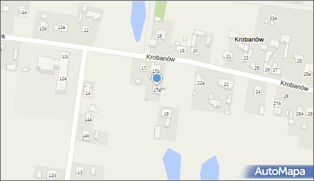 Krobanów, Krobanów, 17a, mapa Krobanów