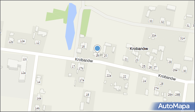 Krobanów, Krobanów, 19, mapa Krobanów