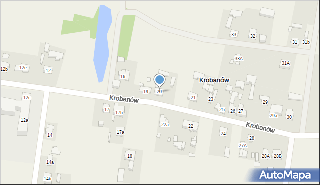 Krobanów, Krobanów, 20, mapa Krobanów