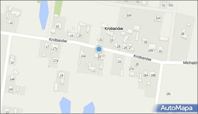 Krobanów, Krobanów, 22, mapa Krobanów