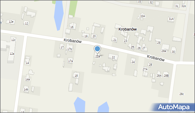 Krobanów, Krobanów, 22a, mapa Krobanów