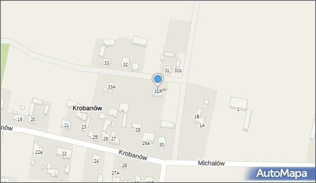 Krobanów, Krobanów, 31A, mapa Krobanów