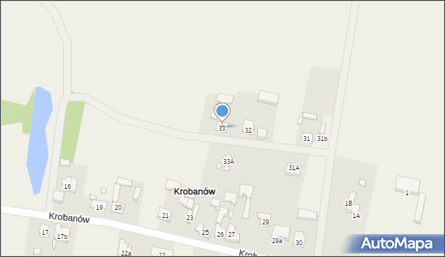 Krobanów, Krobanów, 33, mapa Krobanów