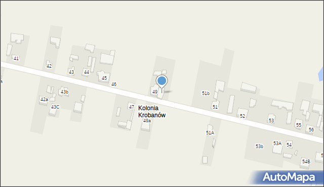 Krobanów, Krobanów, 50, mapa Krobanów