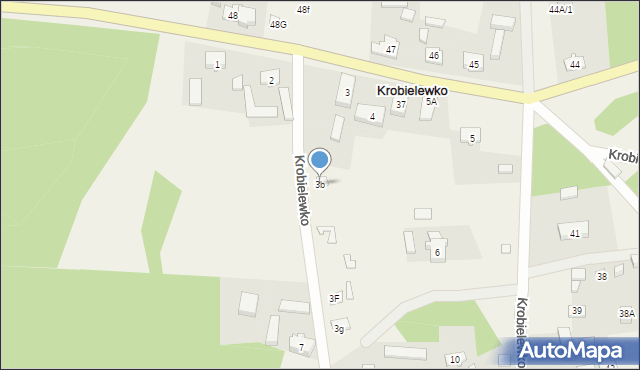 Krobielewko, Krobielewko, 3b, mapa Krobielewko