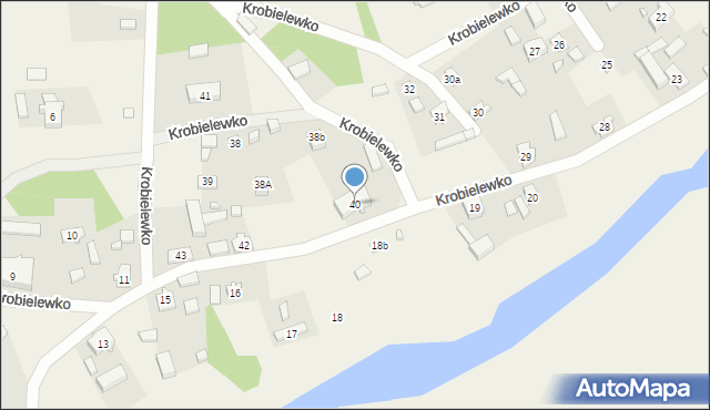 Krobielewko, Krobielewko, 40, mapa Krobielewko
