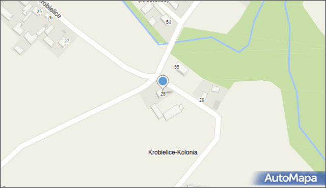 Krobielice, Krobielice, 28, mapa Krobielice