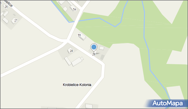 Krobielice, Krobielice, 29, mapa Krobielice