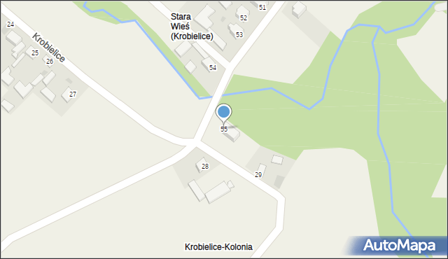 Krobielice, Krobielice, 55, mapa Krobielice