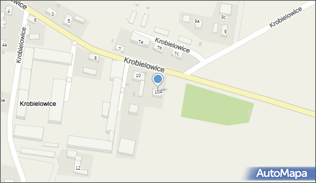 Krobielowice, Krobielowice, 10A, mapa Krobielowice