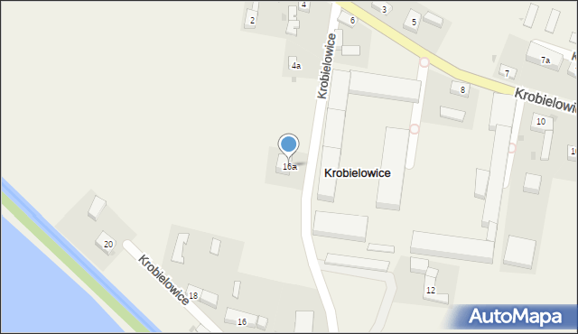 Krobielowice, Krobielowice, 16a, mapa Krobielowice