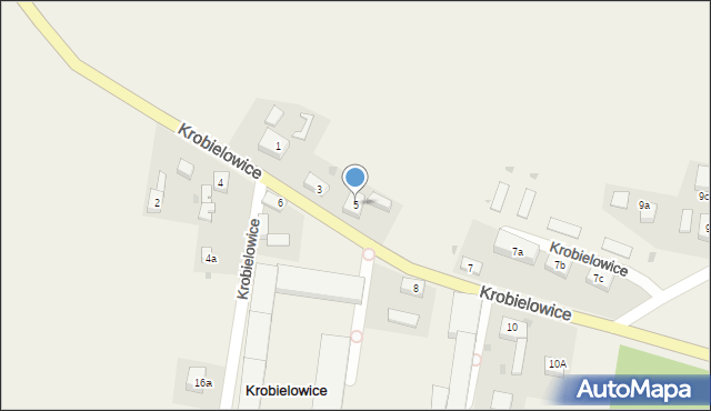 Krobielowice, Krobielowice, 5, mapa Krobielowice