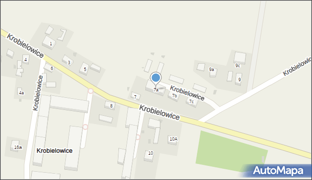 Krobielowice, Krobielowice, 7a, mapa Krobielowice