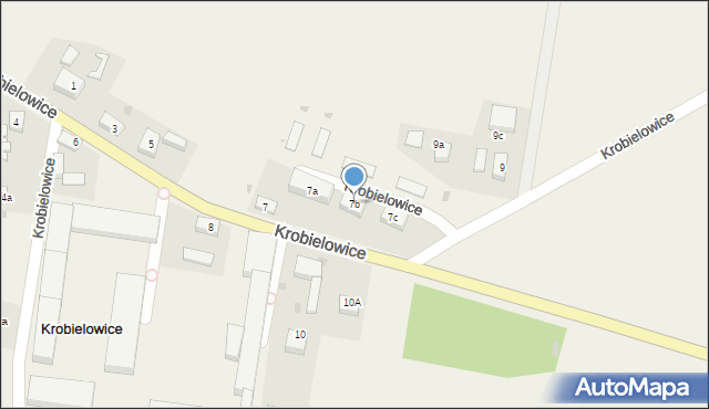 Krobielowice, Krobielowice, 7b, mapa Krobielowice