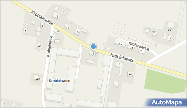 Krobielowice, Krobielowice, 8, mapa Krobielowice