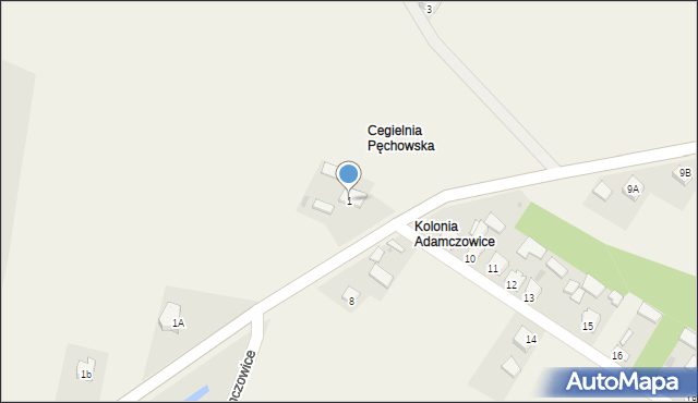 Kroblice Pęchowskie, Kroblice Pęchowskie, 1, mapa Kroblice Pęchowskie