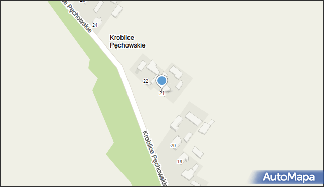 Kroblice Pęchowskie, Kroblice Pęchowskie, 21, mapa Kroblice Pęchowskie