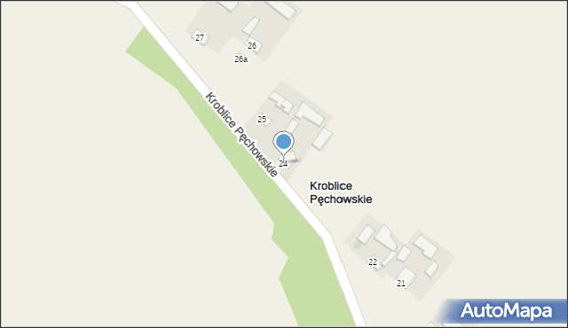 Kroblice Pęchowskie, Kroblice Pęchowskie, 24, mapa Kroblice Pęchowskie