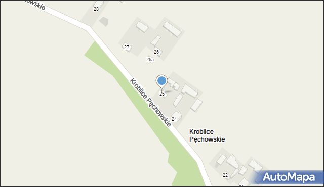 Kroblice Pęchowskie, Kroblice Pęchowskie, 25, mapa Kroblice Pęchowskie