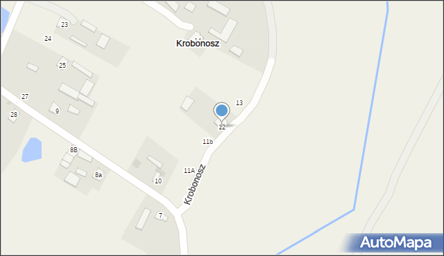 Krobonosz, Krobonosz, 12, mapa Krobonosz