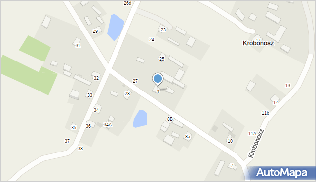 Krobonosz, Krobonosz, 9, mapa Krobonosz