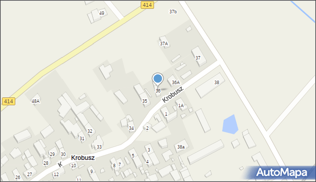 Krobusz, Krobusz, 36, mapa Krobusz