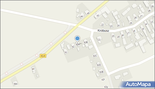 Krobusz, Krobusz, 42A, mapa Krobusz