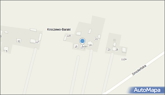 Kroczewo, Kroczewo, 115A, mapa Kroczewo