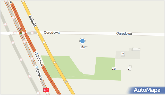 Kroczewo, Kroczewo, 126, mapa Kroczewo