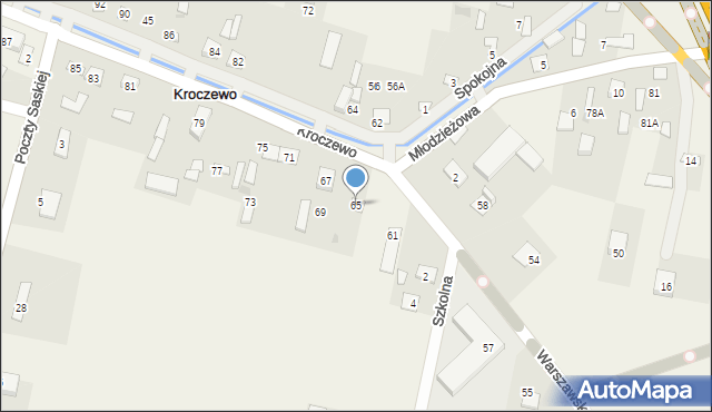 Kroczewo, Kroczewo, 57B, mapa Kroczewo