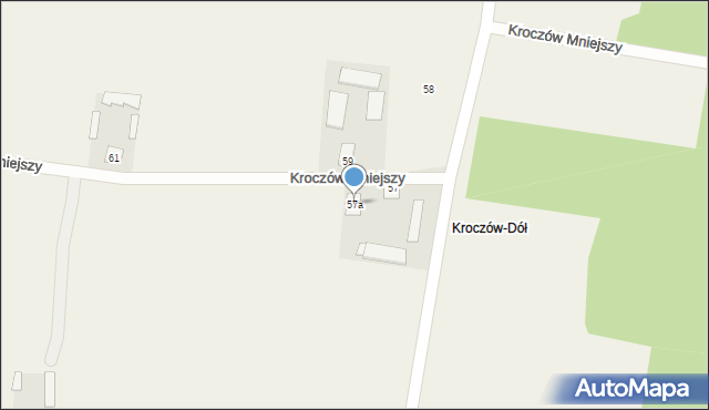 Kroczów Mniejszy, Kroczów Mniejszy, 57a, mapa Kroczów Mniejszy