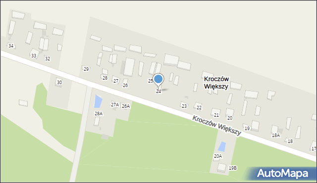 Kroczów Większy, Kroczów Większy, 24, mapa Kroczów Większy