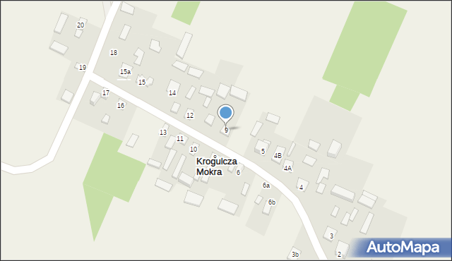 Krogulcza Mokra, Krogulcza Mokra, 9, mapa Krogulcza Mokra