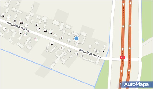 Krogulcza Sucha, Krogulcza Sucha, 5, mapa Krogulcza Sucha