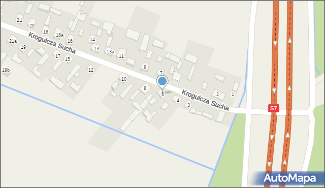 Krogulcza Sucha, Krogulcza Sucha, 6, mapa Krogulcza Sucha