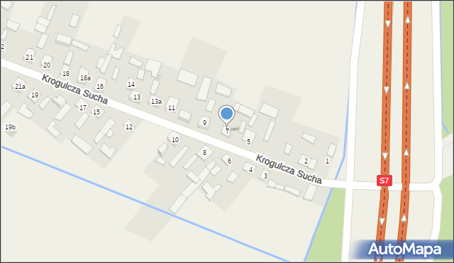 Krogulcza Sucha, Krogulcza Sucha, 7, mapa Krogulcza Sucha