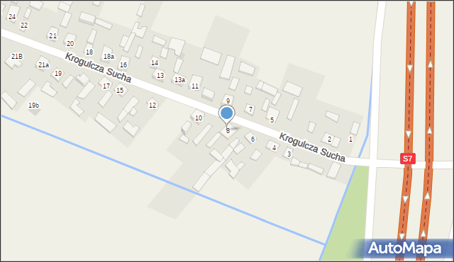 Krogulcza Sucha, Krogulcza Sucha, 8, mapa Krogulcza Sucha