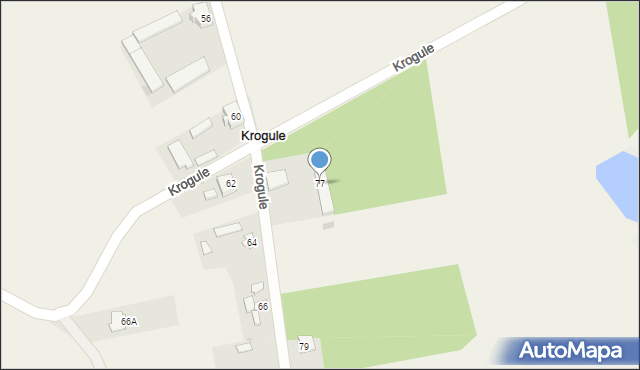 Krogule, Krogule, 77, mapa Krogule